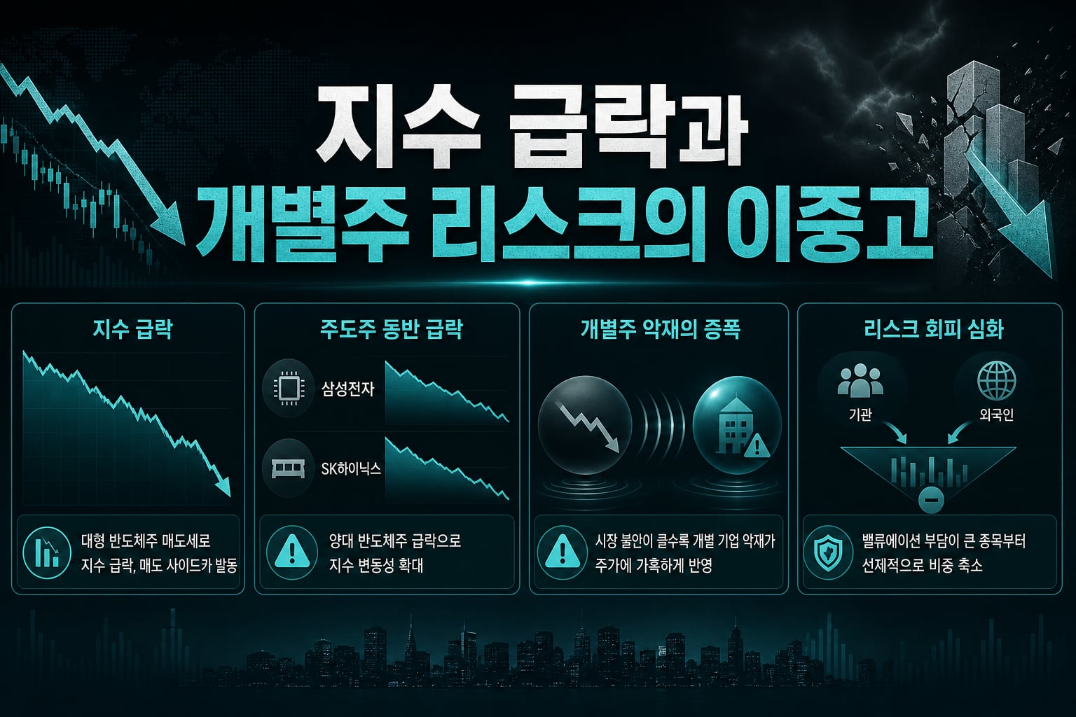 지수 급락과 개별주 리스크의 이중고