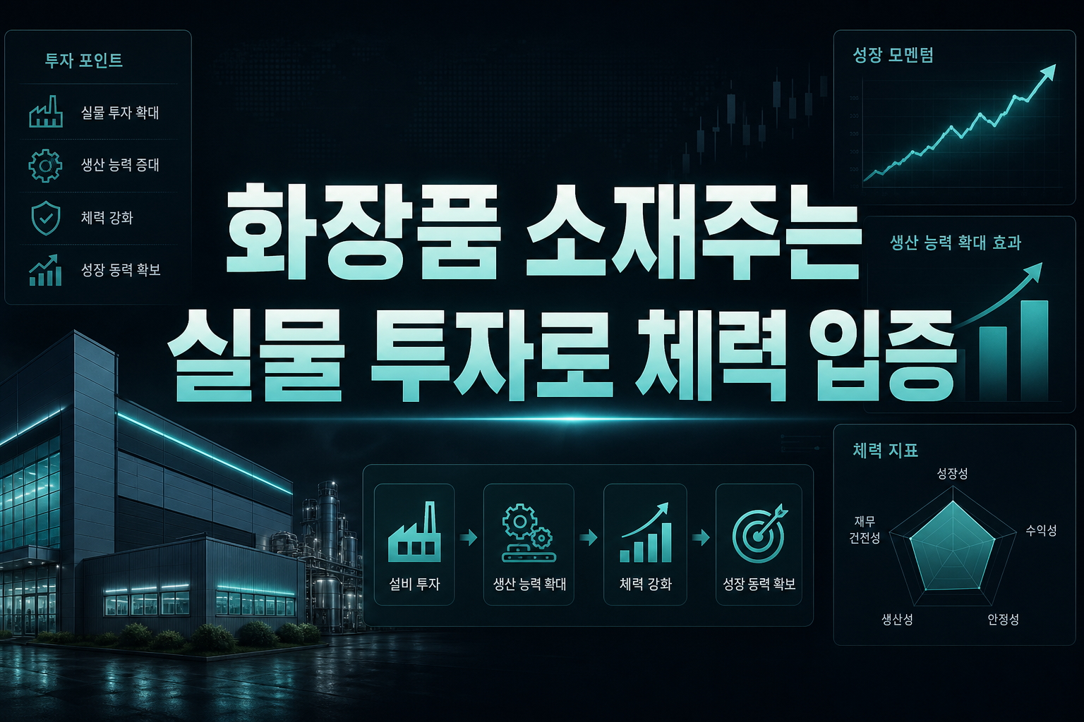 화장품 소재주는 실물 투자로 체력 입증