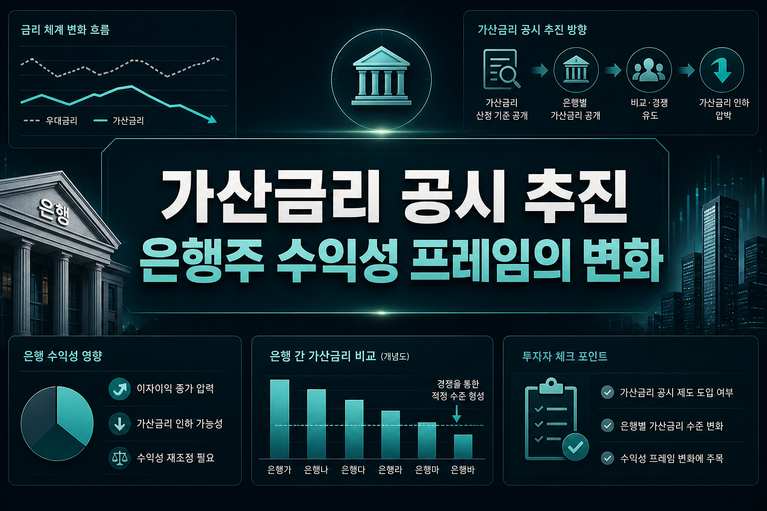 가산금리 공시 추진, 은행주 수익성 프레임의 변화