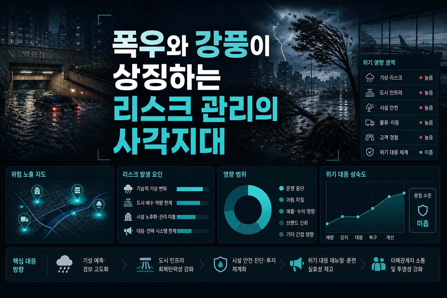 폭우와 강풍이 상징하는 리스크 관리의 사각지대