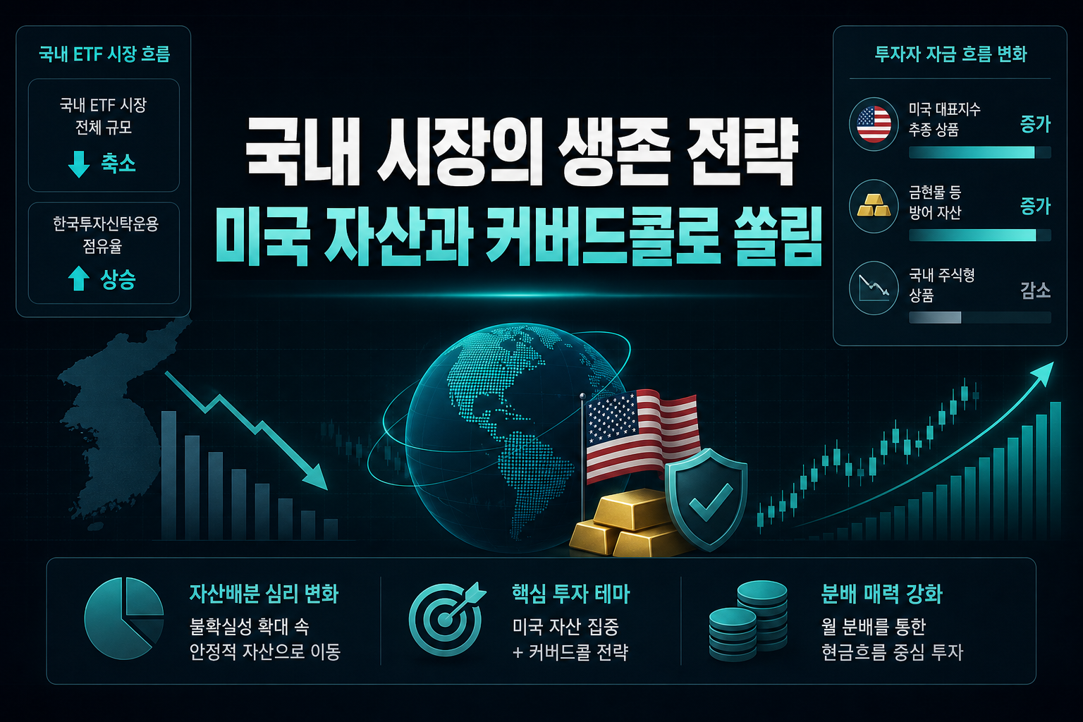국내 ETF 시장의 생존 전략, 미국 자산과 커버드콜로 쏠림