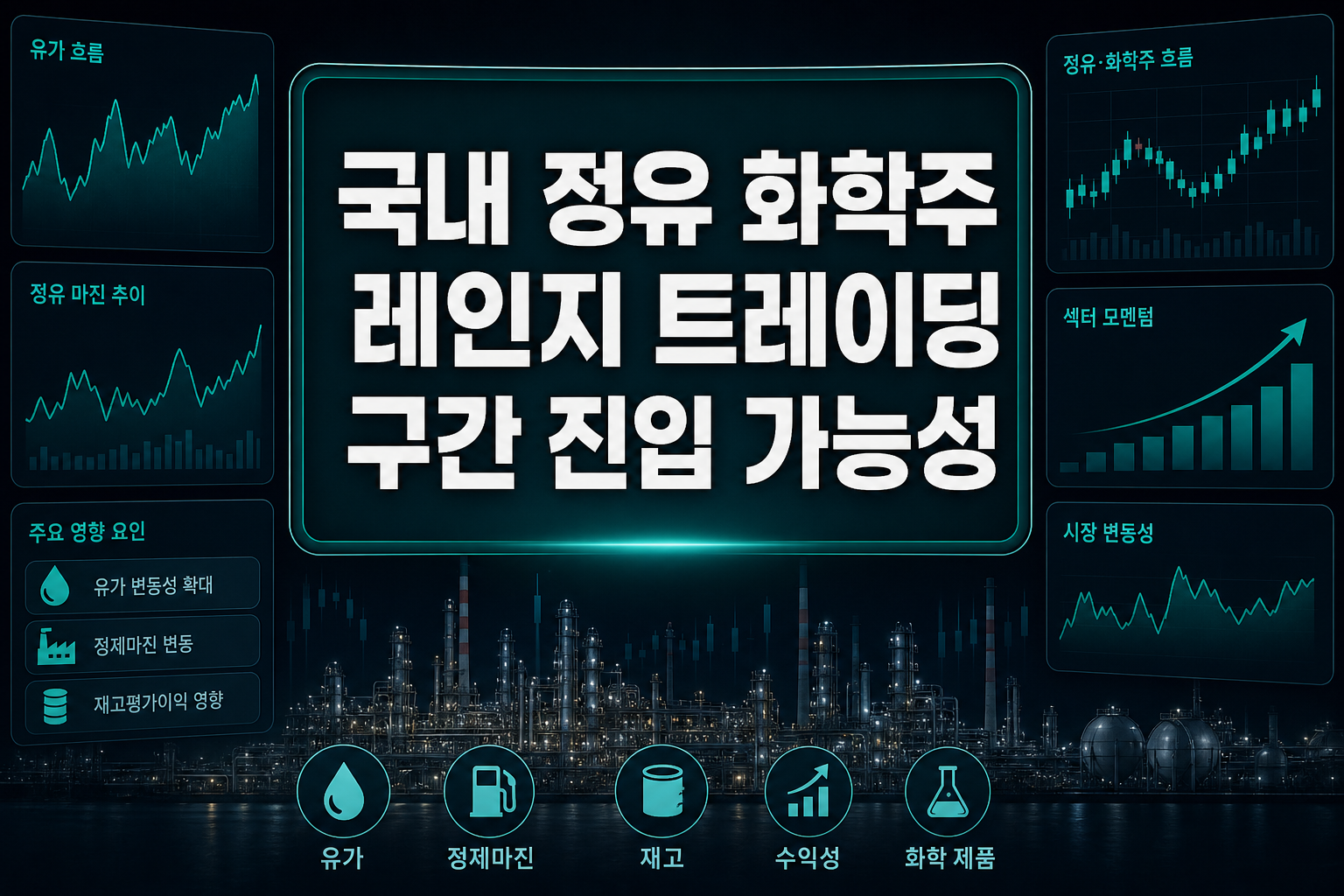 국내 정유·화학주, 레인지 트레이딩 구간 진입 가능성
