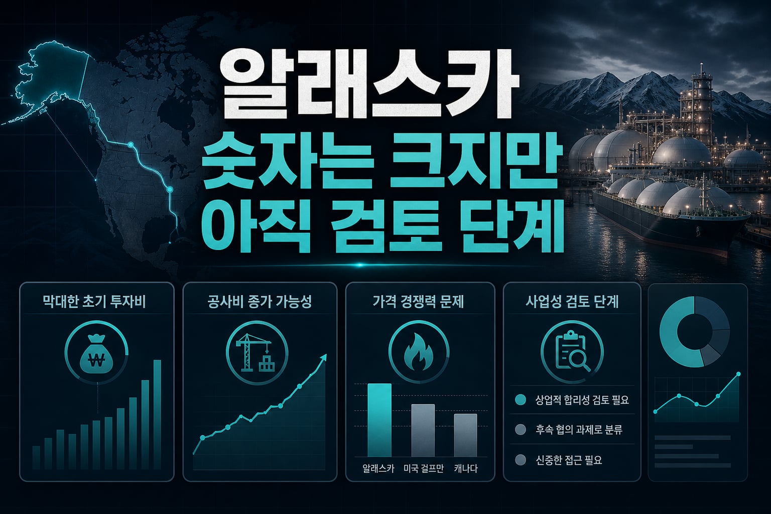 알래스카 LNG, 숫자는 크지만 아직 검토 단계