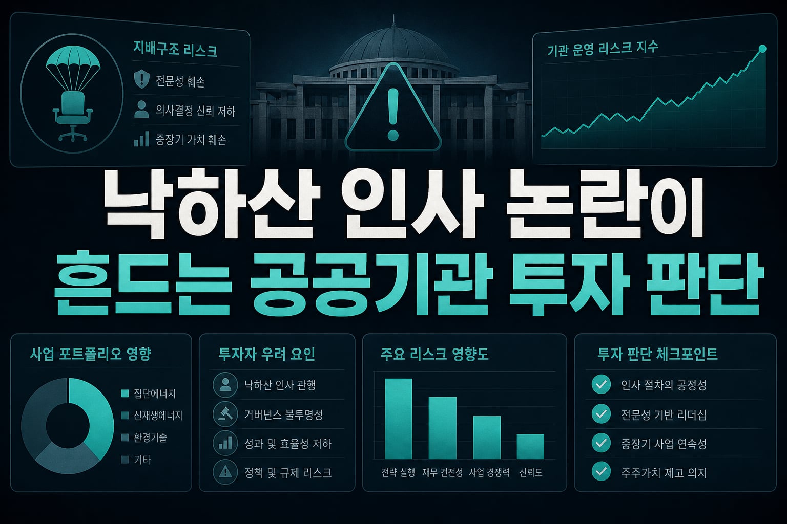낙하산 인사 논란이 흔드는 공공기관 투자 판단