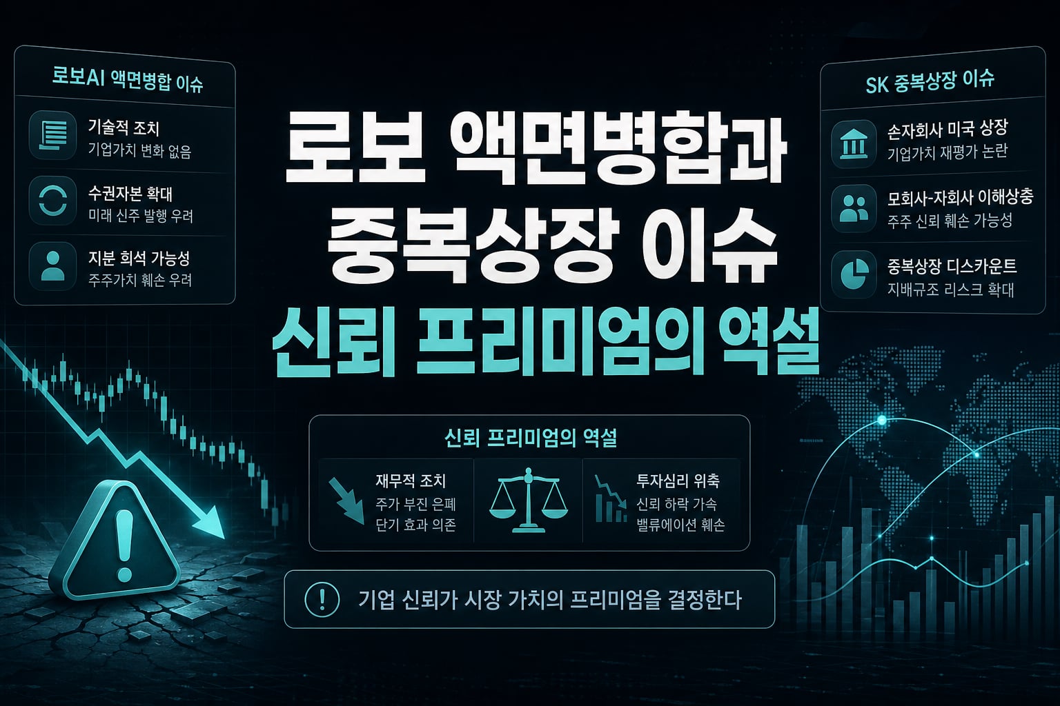 로보AI 액면병합과 SK 중복상장 이슈, 신뢰 프리미엄의 역설