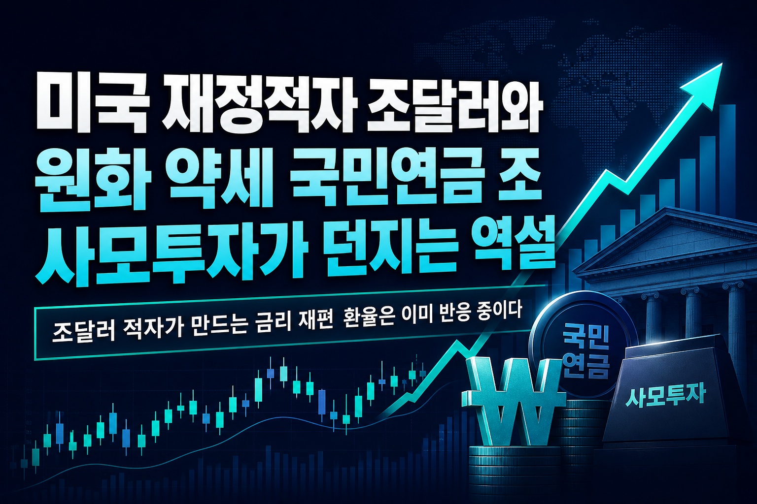 미국 재정적자 2조달러와 원화 약세, 국민연금 100조 사모투자가 던지는 역설