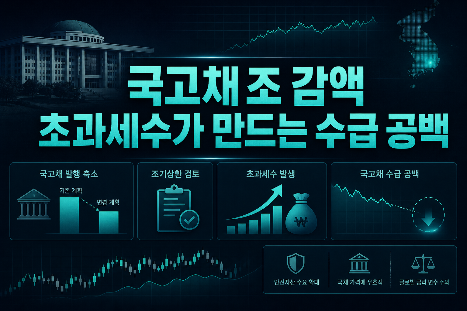 국고채 5조 감액, 초과세수가 만드는 수급 공백
