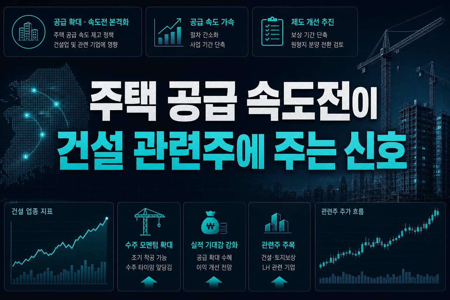 주택 공급 속도전이 건설·LH 관련주에 주는 신호