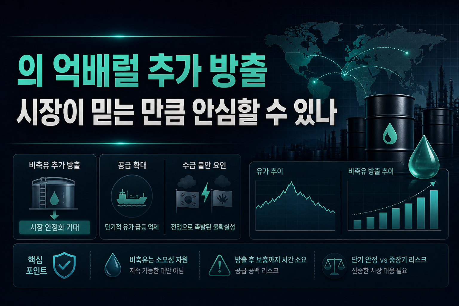 IEA의 1억배럴 추가 방출, 시장이 믿는 만큼 안심할 수 있나