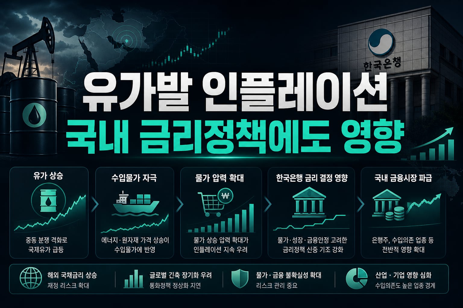 유가발 인플레이션, 국내 금리정책에도 영향
