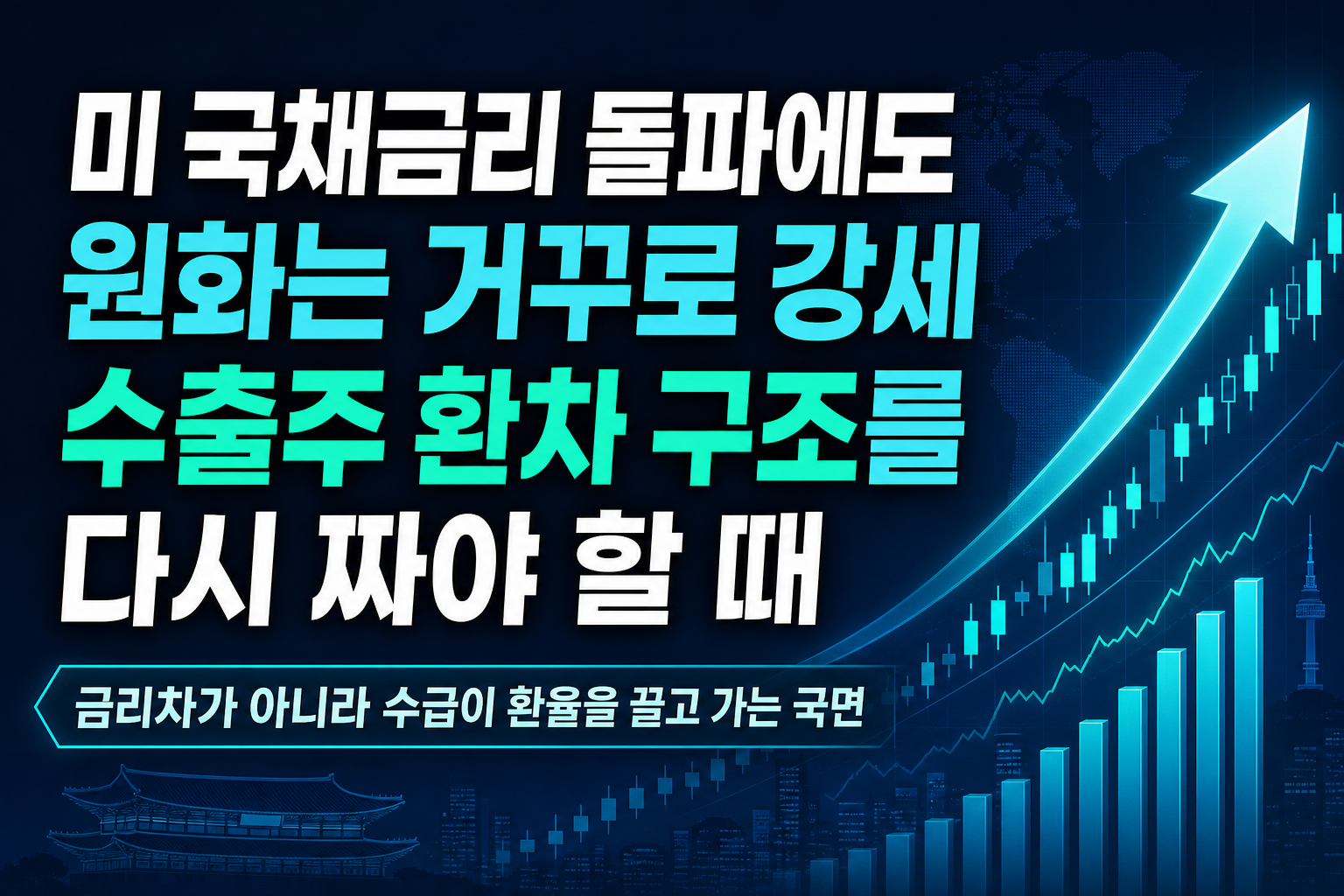 미 국채금리 5% 돌파에도 원화는 거꾸로 강세, 수출주 환차 구조를 다시 짜야 할 때