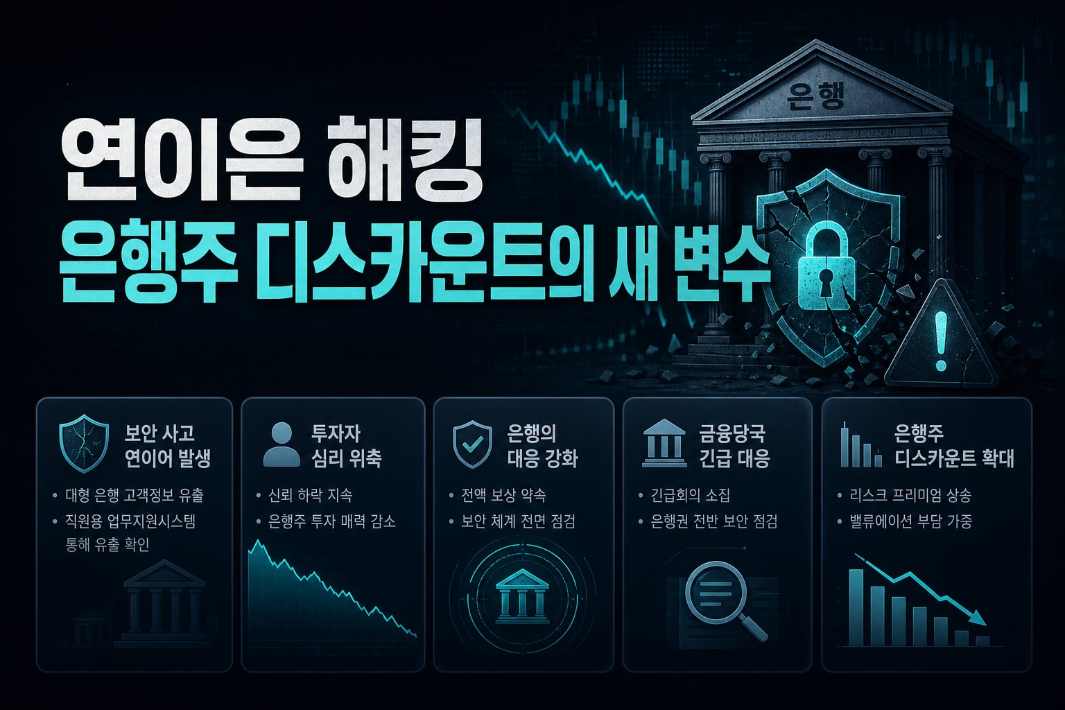 연이은 해킹, 은행주 디스카운트의 새 변수