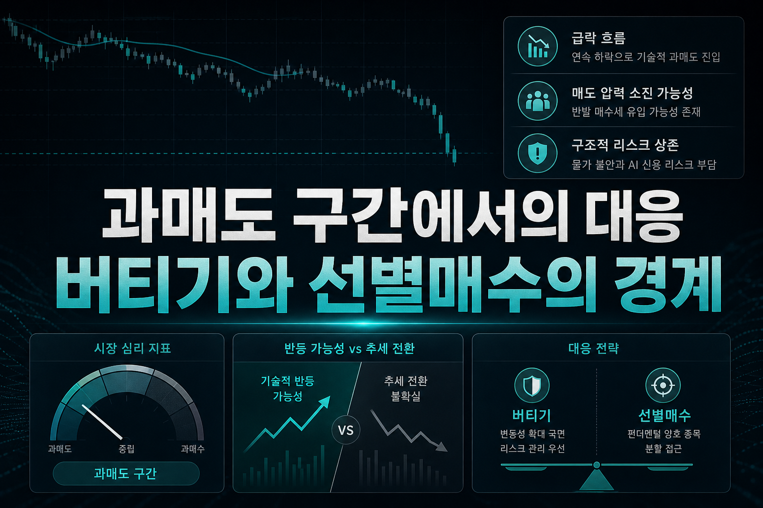 과매도 구간에서의 대응, 버티기와 선별매수의 경계