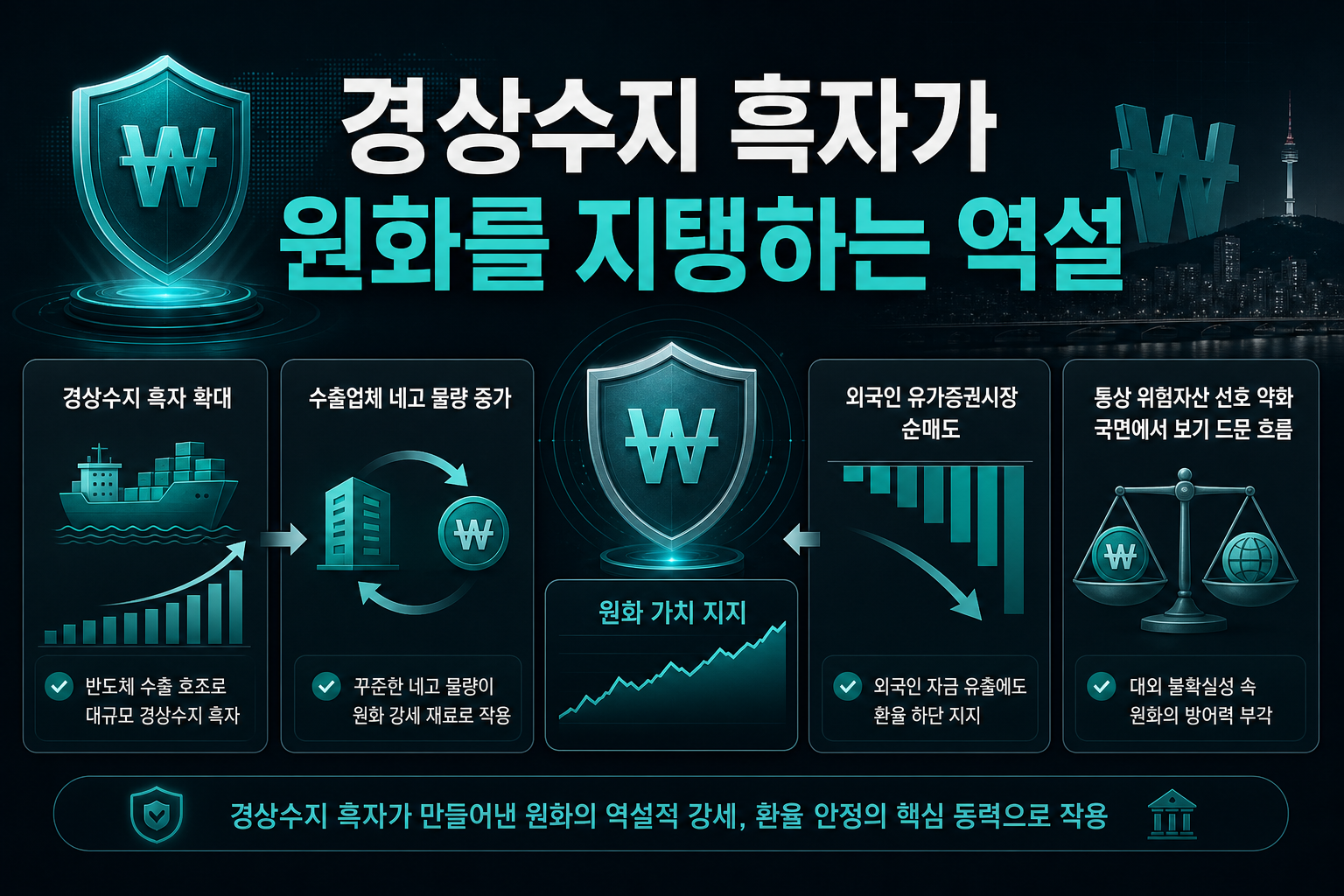경상수지 흑자가 원화를 지탱하는 역설