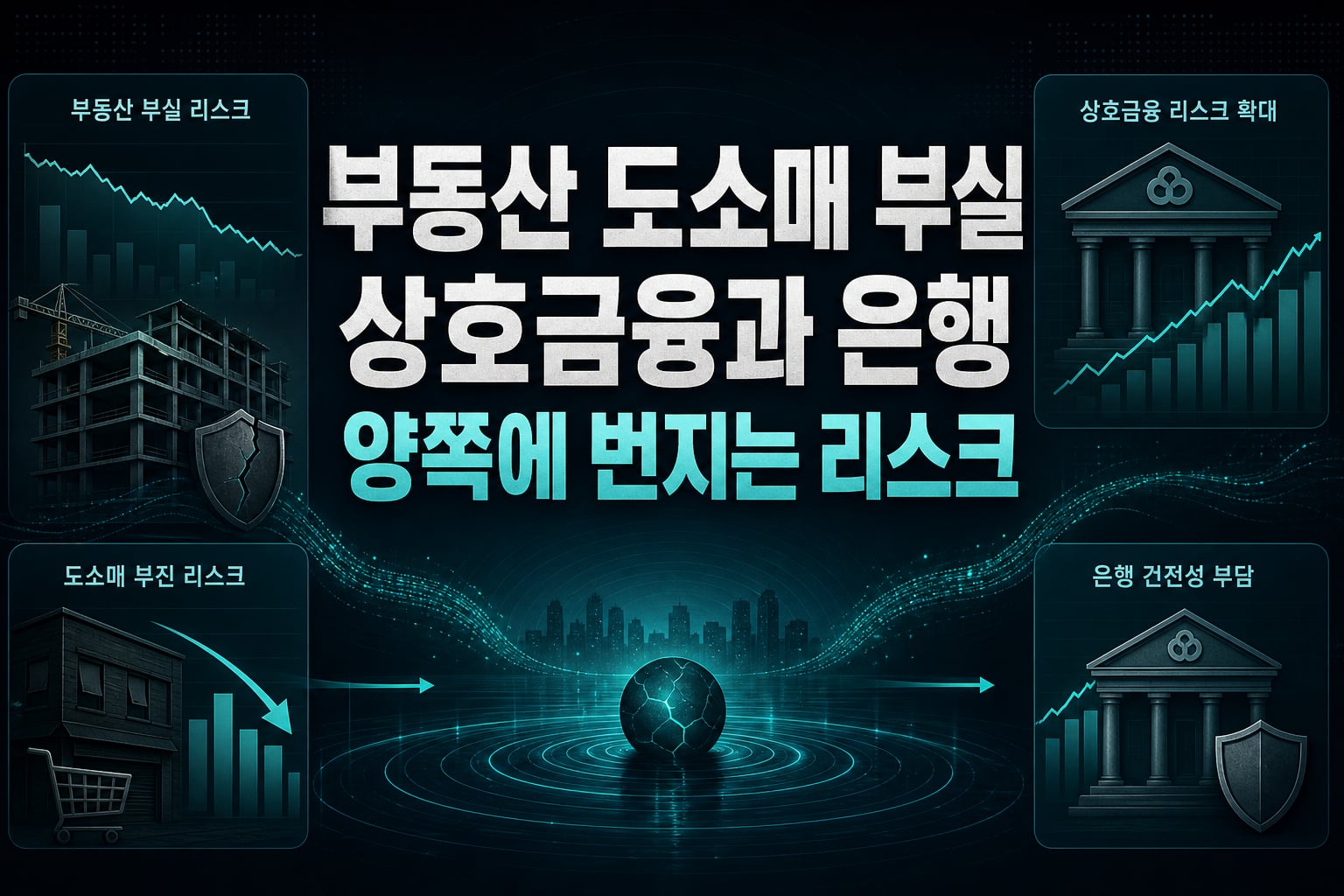 부동산·도소매 부실, 상호금융과 은행 양쪽에 번지는 리스크