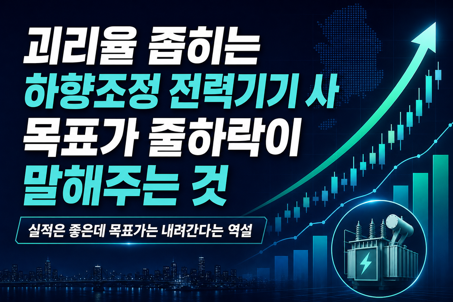 괴리율 좁히는 하향조정, 전력기기 3사 목표가 줄하락이 말해주는 것