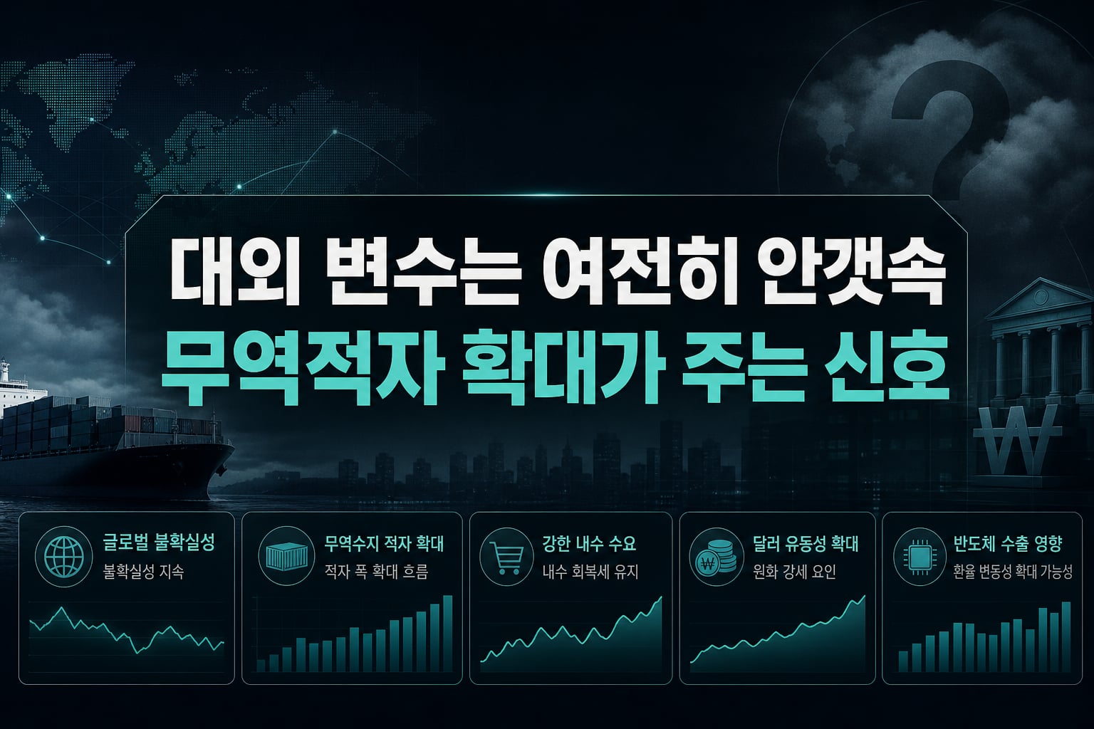 대외 변수는 여전히 안갯속, 무역적자 확대가 주는 신호
