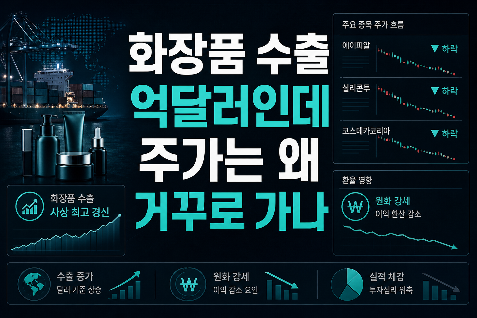 화장품 수출 12억달러인데 주가는 왜 거꾸로 가나