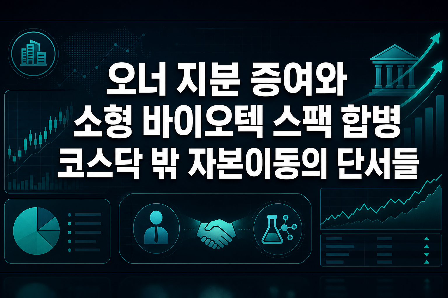 오너 지분 증여와 소형 바이오텍 스팩 합병, 코스닥 밖 자본이동의 단서들