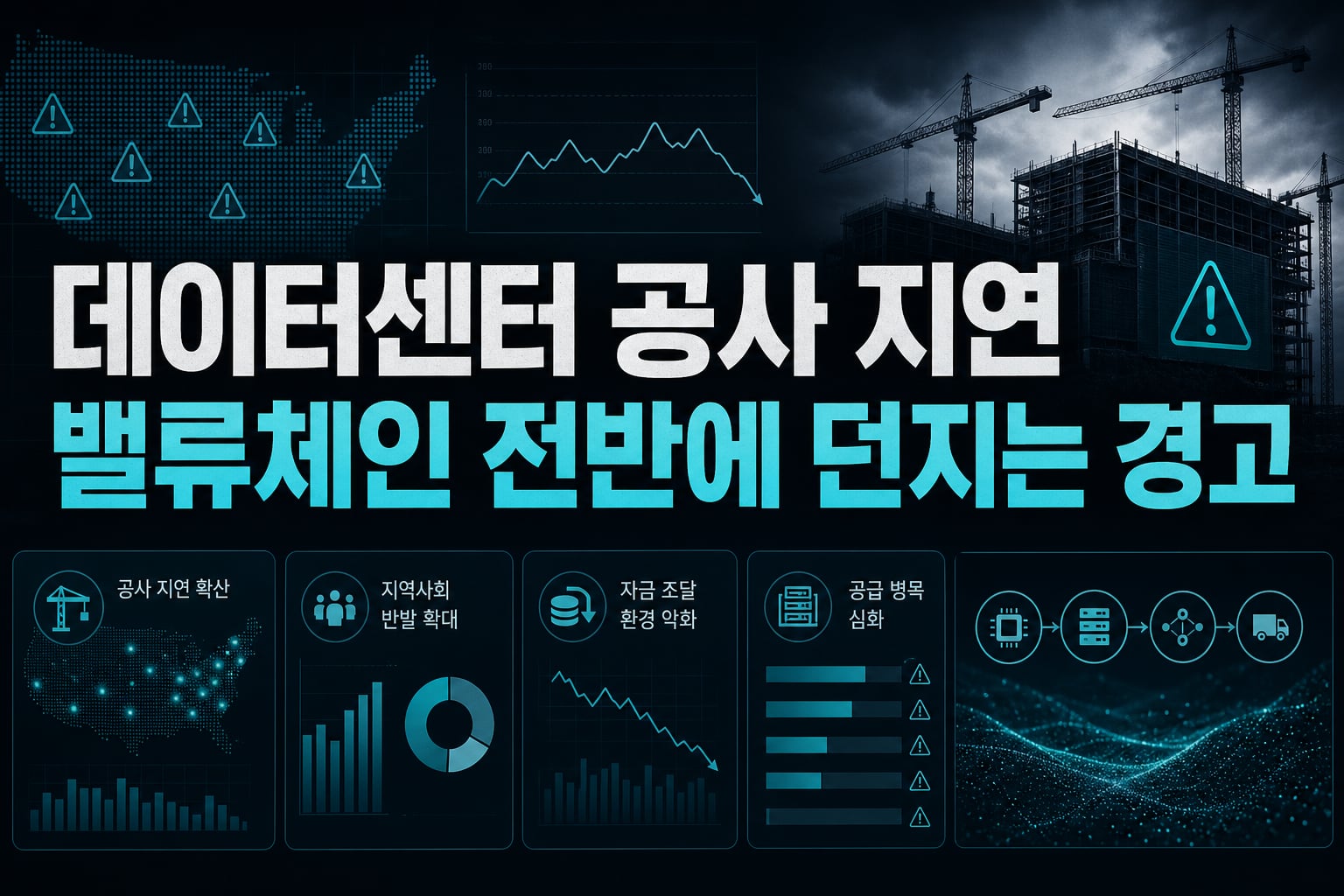 美 데이터센터 공사 지연, AI 밸류체인 전반에 던지는 경고