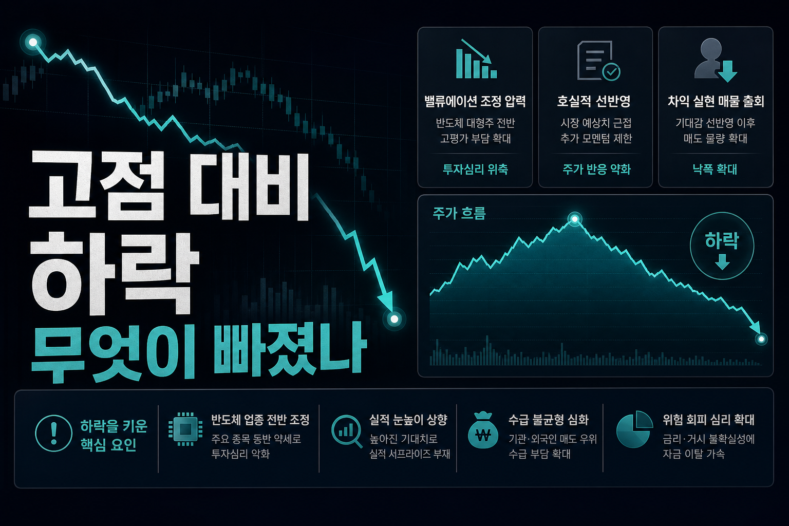 고점 대비 36% 하락, 무엇이 빠졌나