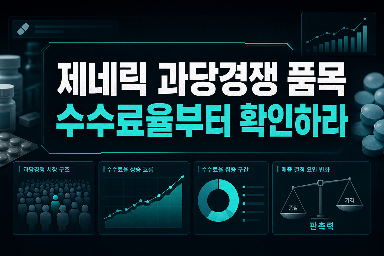 제네릭 과당경쟁 품목, 수수료율부터 확인하라