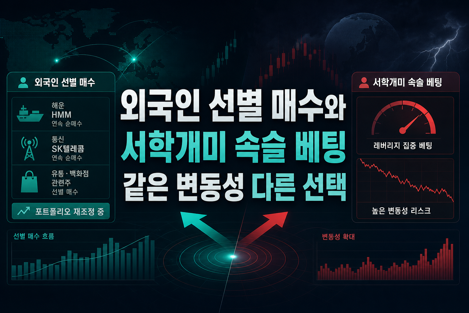외국인 선별 매수와 서학개미 속슬 베팅, 같은 변동성 다른 선택