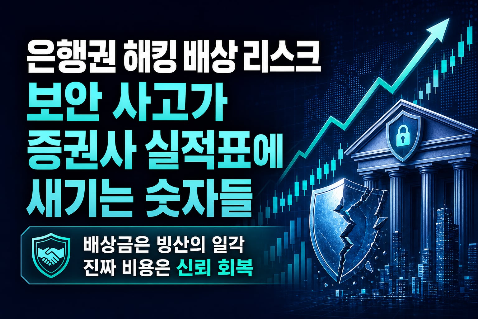 은행권 해킹 배상 리스크, 보안 사고가 증권사 실적표에 새기는 숫자들