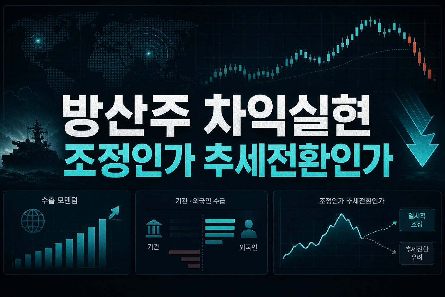 방산주 차익실현, 조정인가 추세전환인가