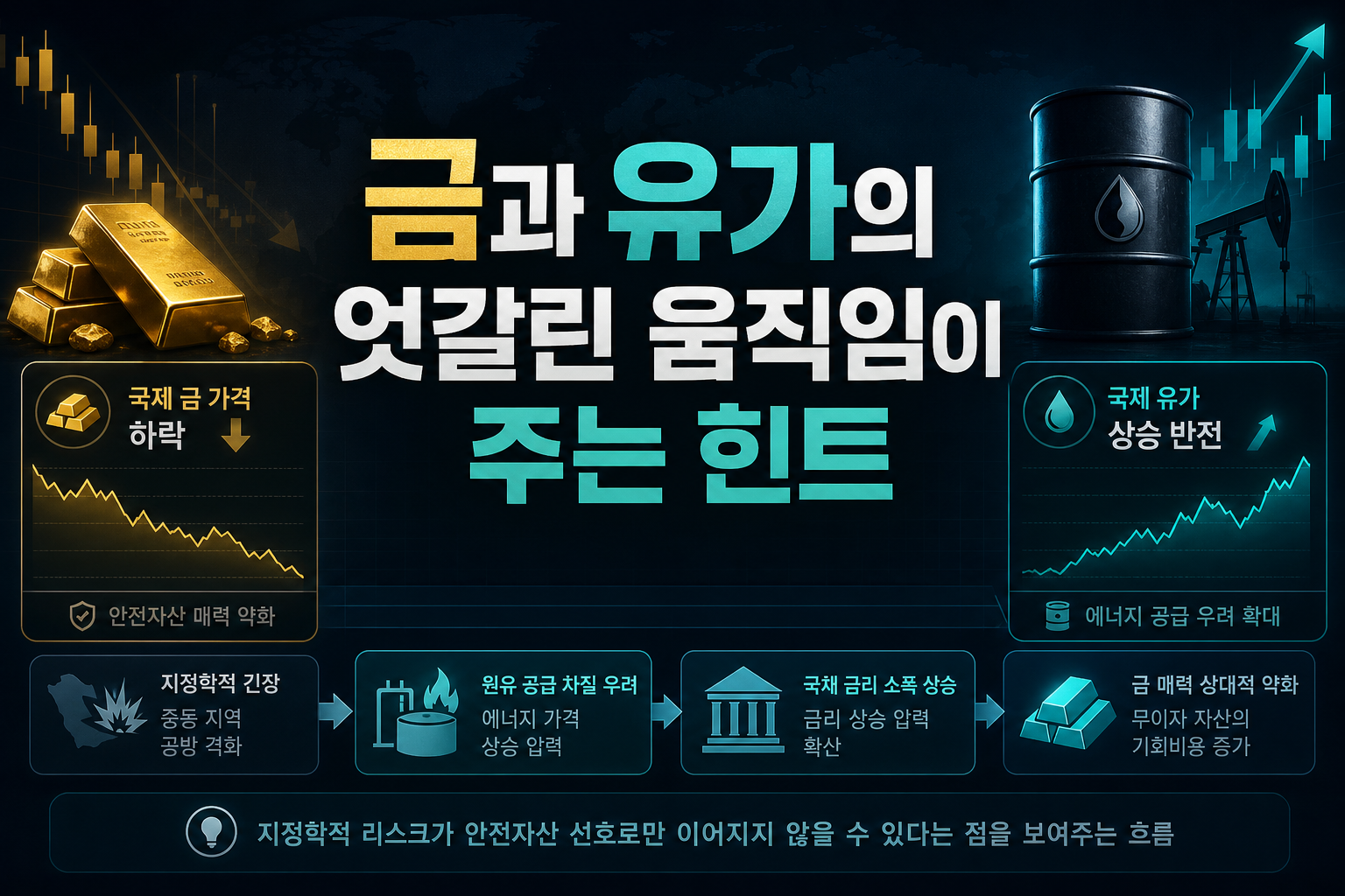 금과 유가의 엇갈린 움직임이 주는 힌트