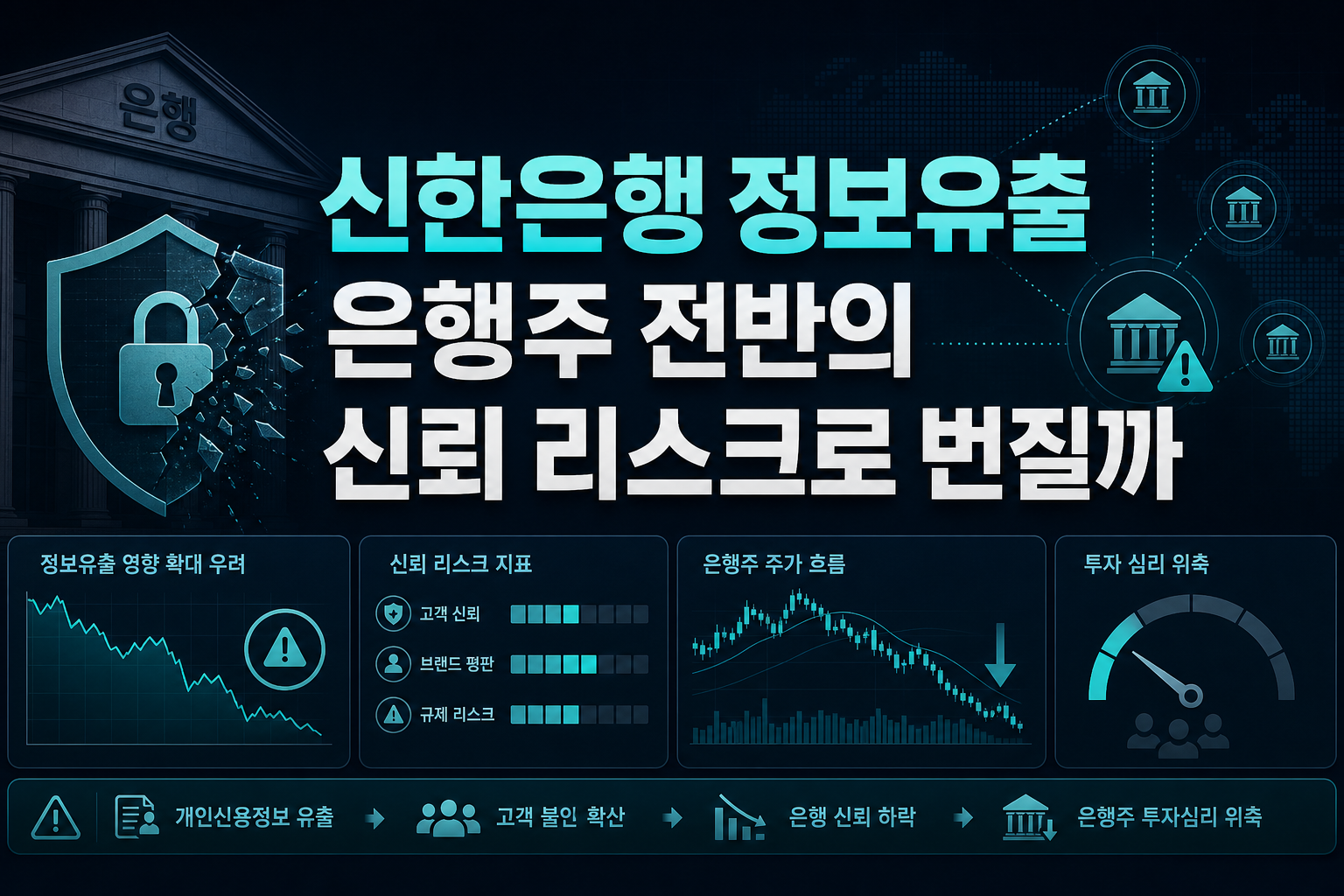 신한은행 정보유출, 은행주 전반의 신뢰 리스크로 번질까