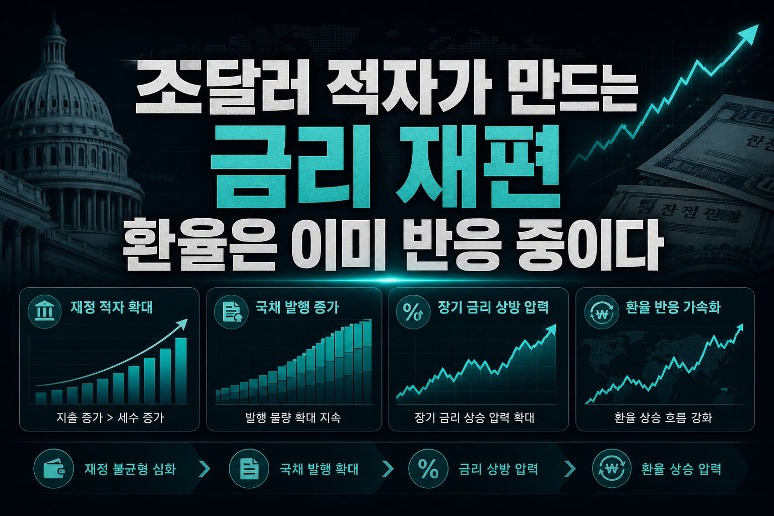 2조달러 적자가 만드는 금리 재편, 환율은 이미 반응 중이다