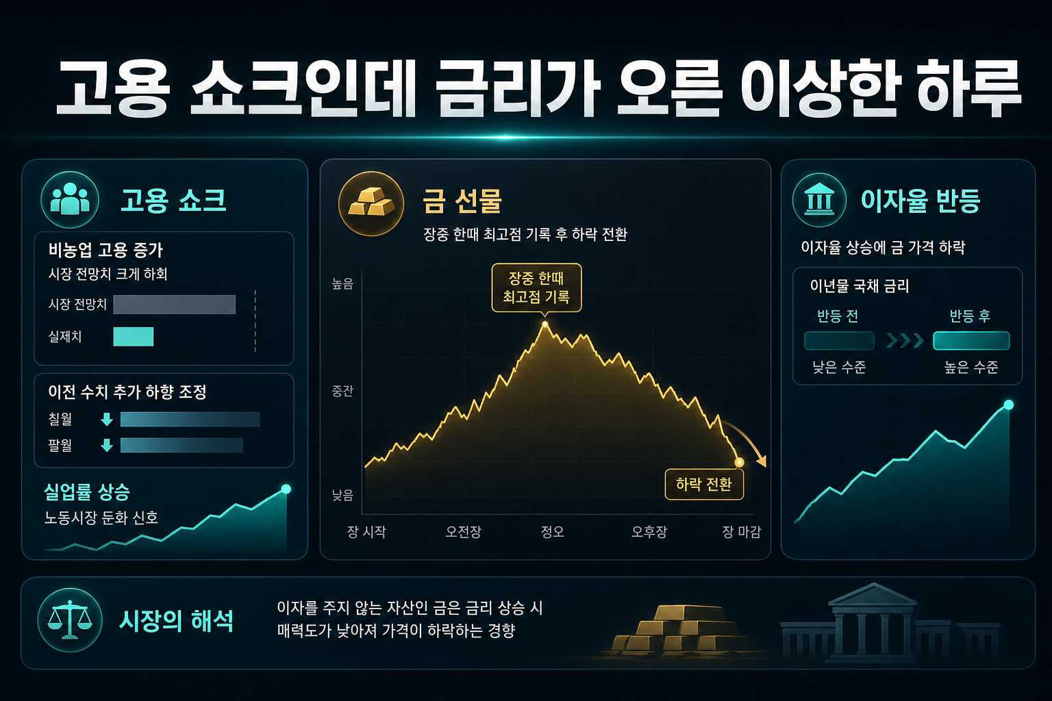 고용 쇼크인데 금리가 오른 이상한 하루