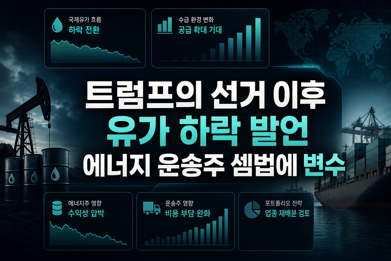 트럼프의 '선거 이후 유가 하락' 발언, 에너지·운송주 셈법에 변수