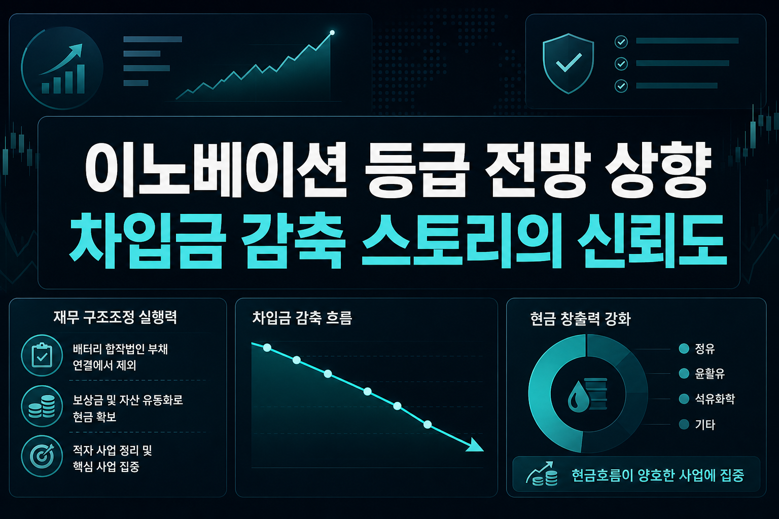 SK이노베이션 등급 전망 상향, 차입금 감축 스토리의 신뢰도