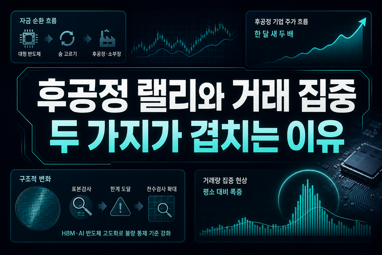 후공정 랠리와 거래 집중, 두 가지가 겹치는 이유