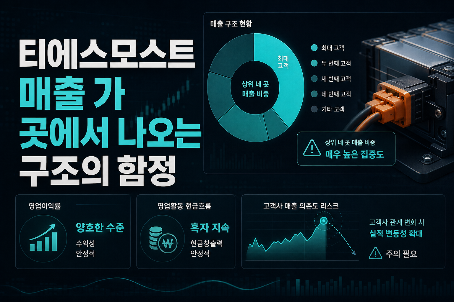 티에스모스트 IPO, 매출 75%가 4곳에서 나오는 구조의 함정