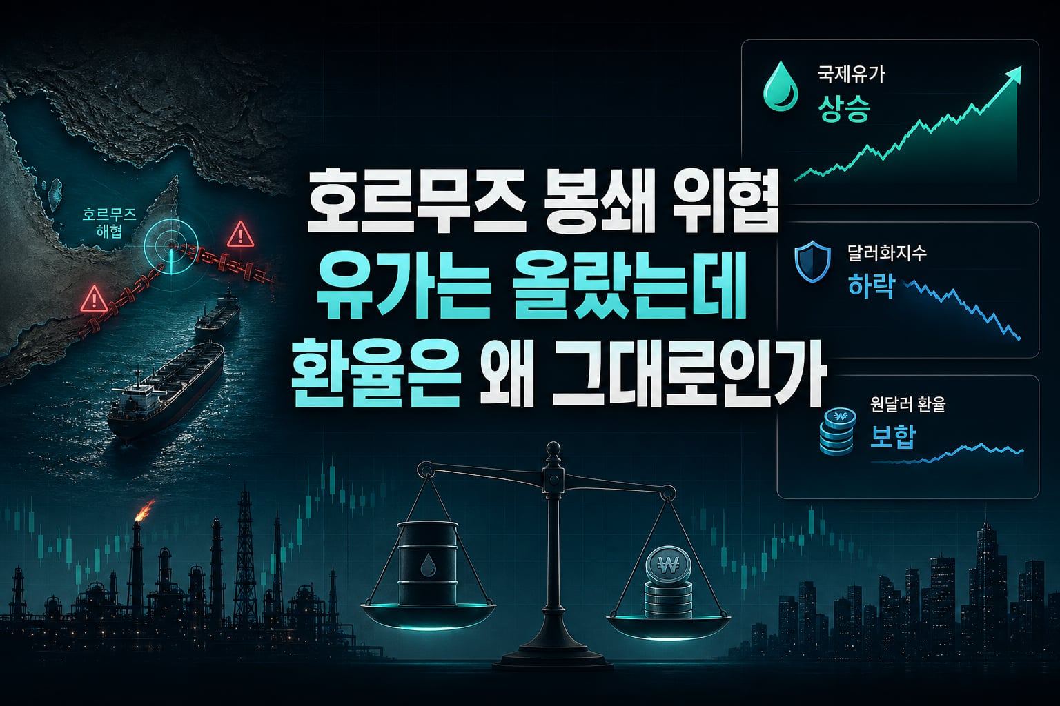호르무즈 봉쇄 위협, 유가는 올랐는데 환율은 왜 그대로인가