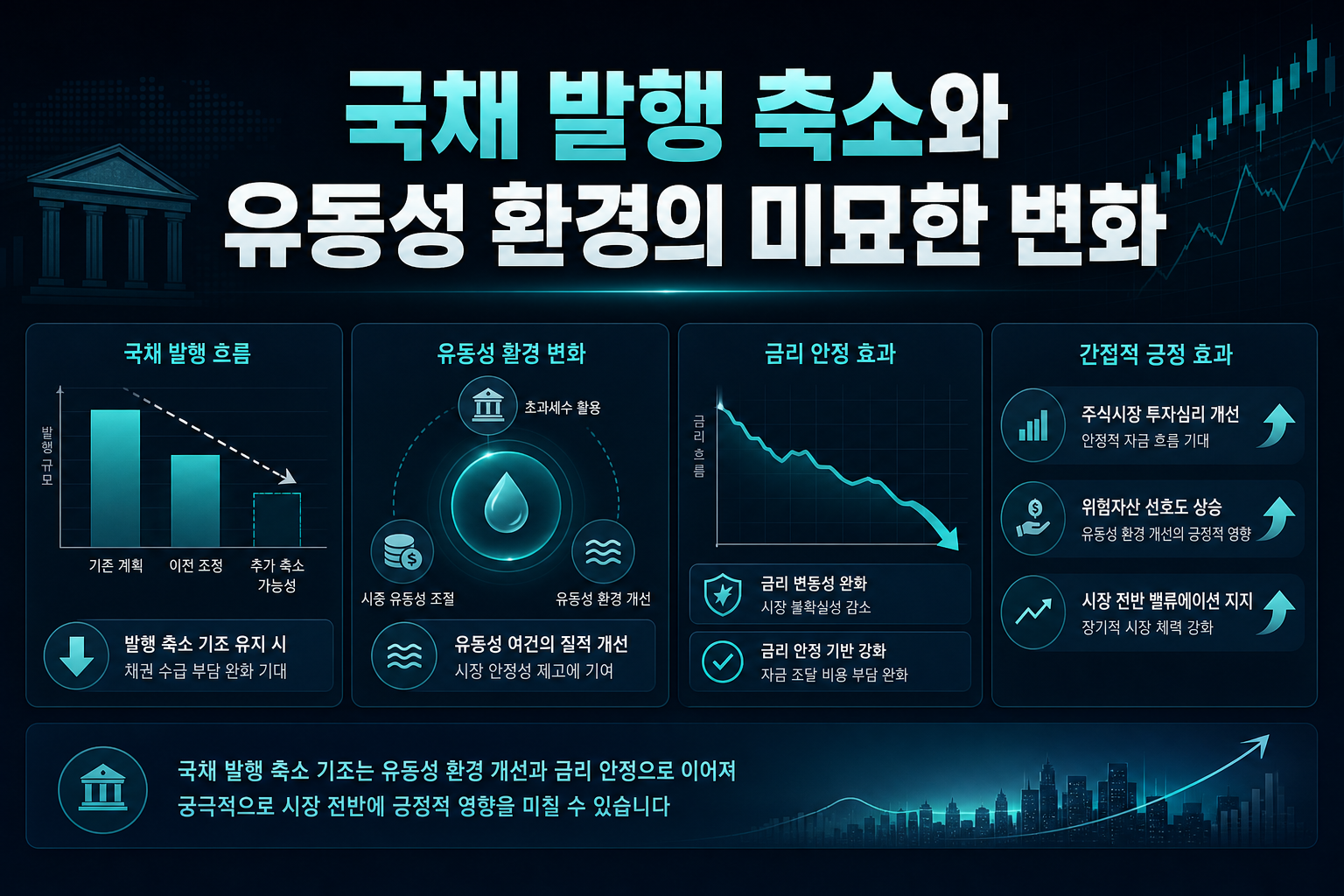 국채 발행 축소와 유동성 환경의 미묘한 변화