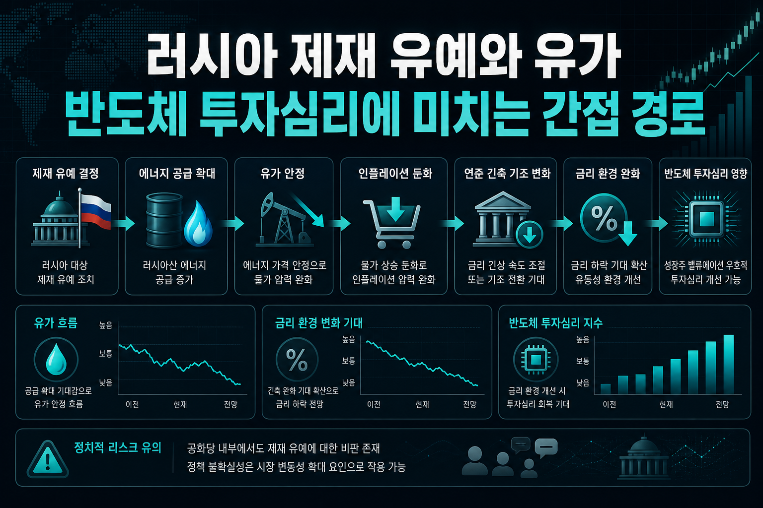 러시아 제재 유예와 유가, 반도체 투자심리에 미치는 간접 경로