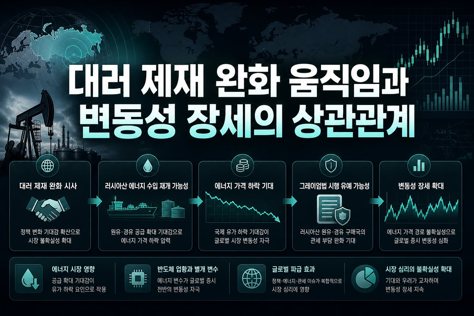 대러 제재 완화 움직임과 변동성 장세의 상관관계