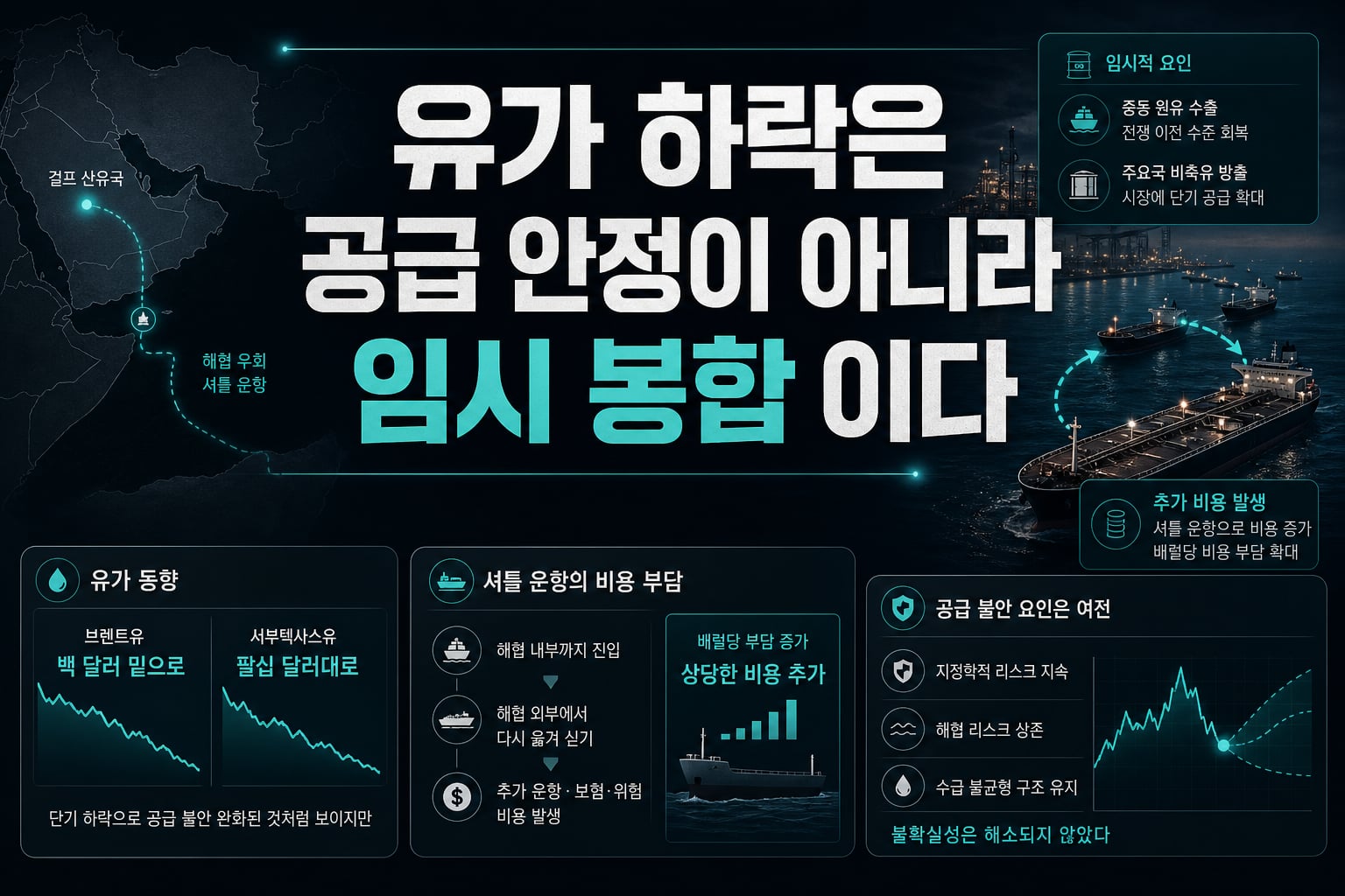 유가 하락은 공급 안정이 아니라 '임시 봉합'이다