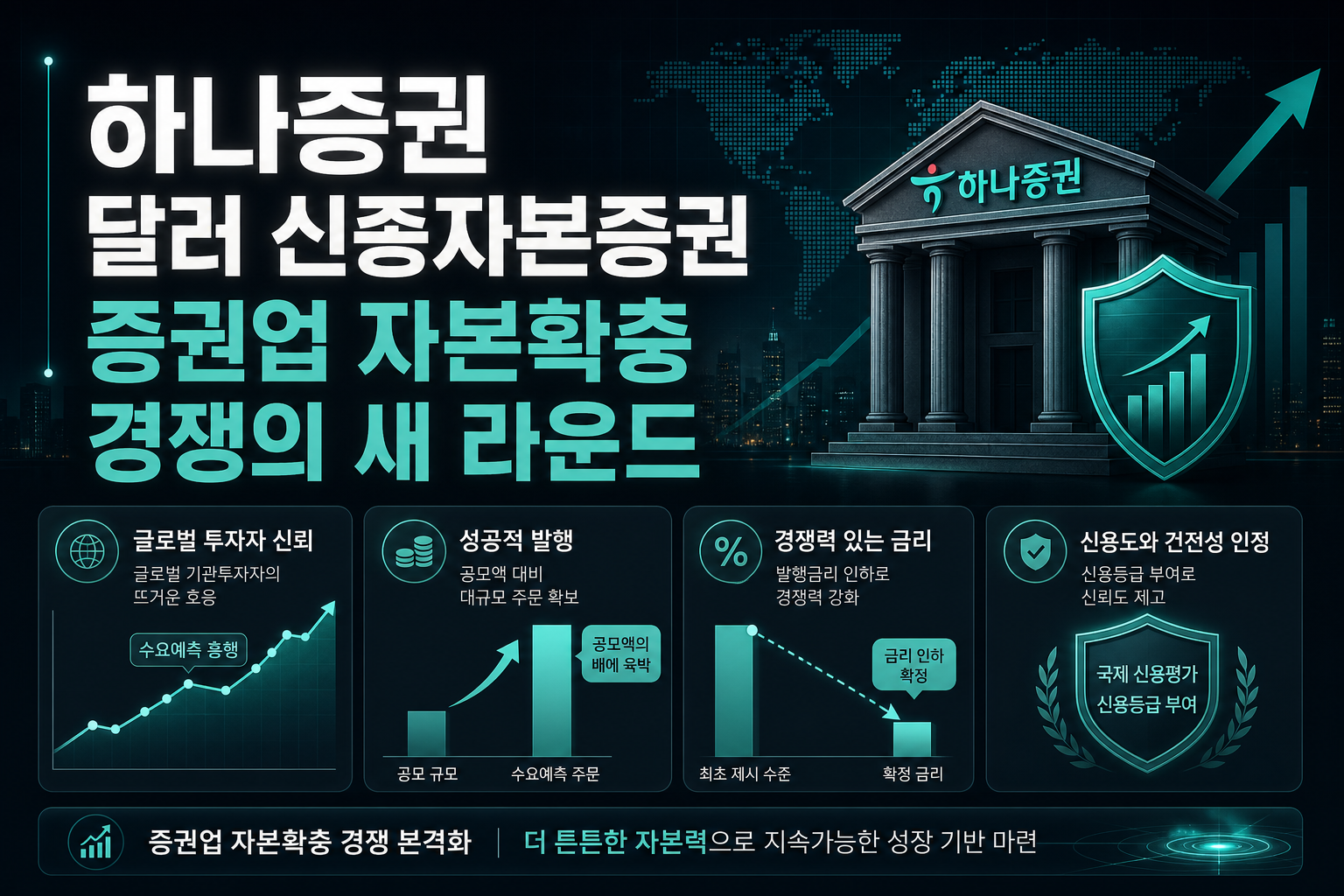 하나증권 달러 신종자본증권, 증권업 자본확충 경쟁의 새 라운드