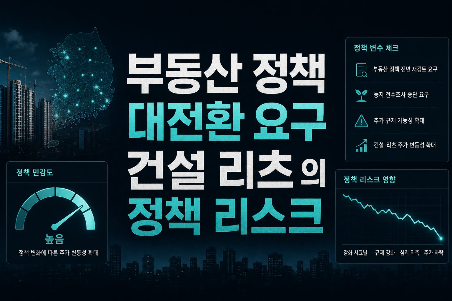 부동산 정책 대전환 요구, 건설·리츠株의 정책 리스크
