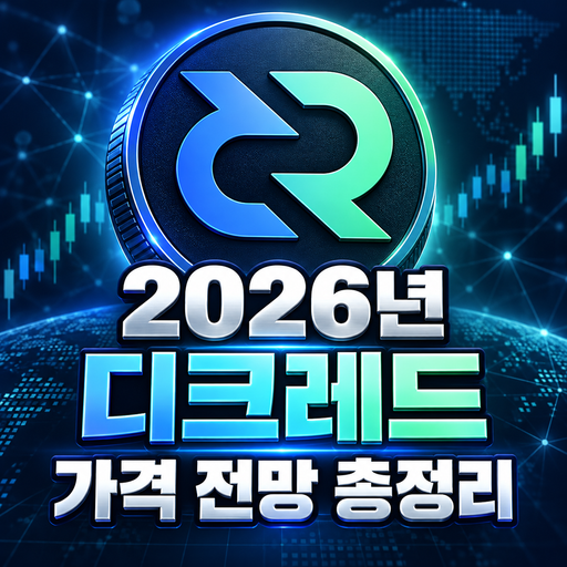공식 디크레드 로고와 중앙에 배치한 2026년 디크레드 가격 전망 총정리