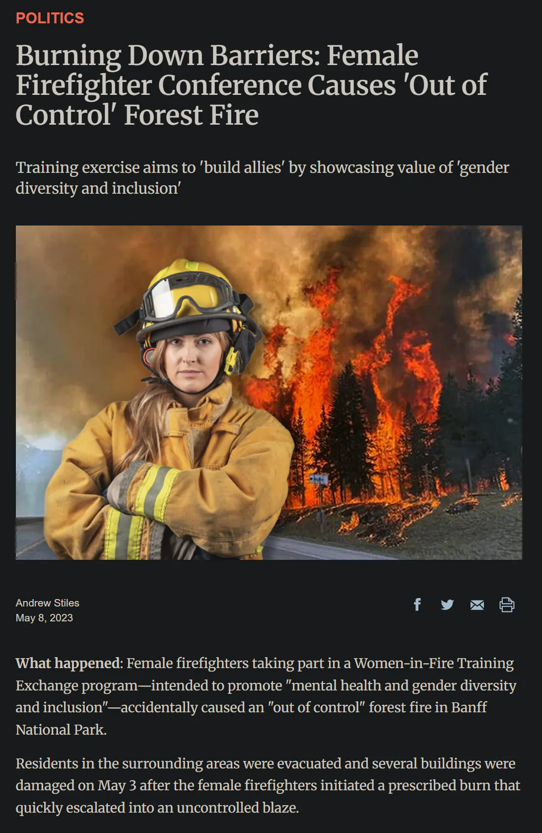 image.png 여성 소방관 컨퍼런스 훈련 중 대형화재, 주민 대피