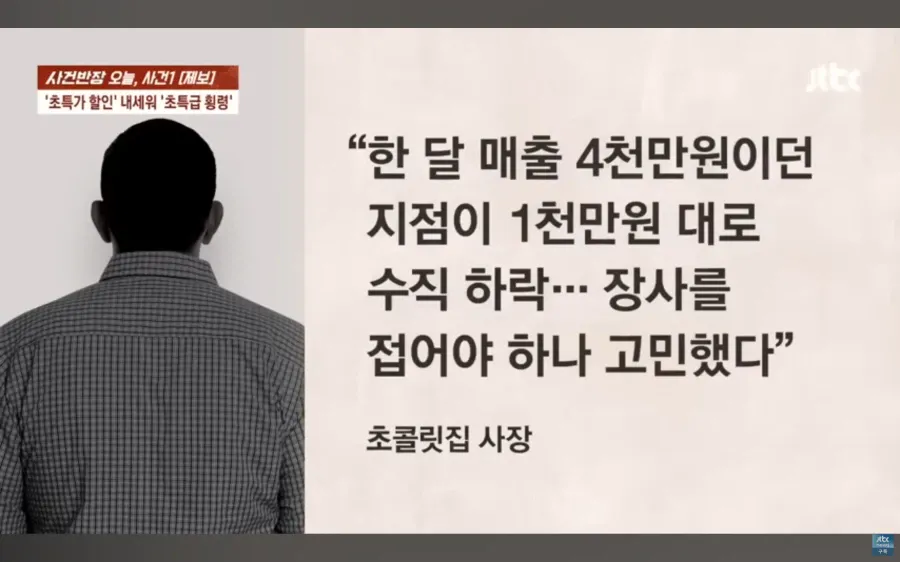 매출이 1/4로 뚝 떨어져 고민하던 사장님