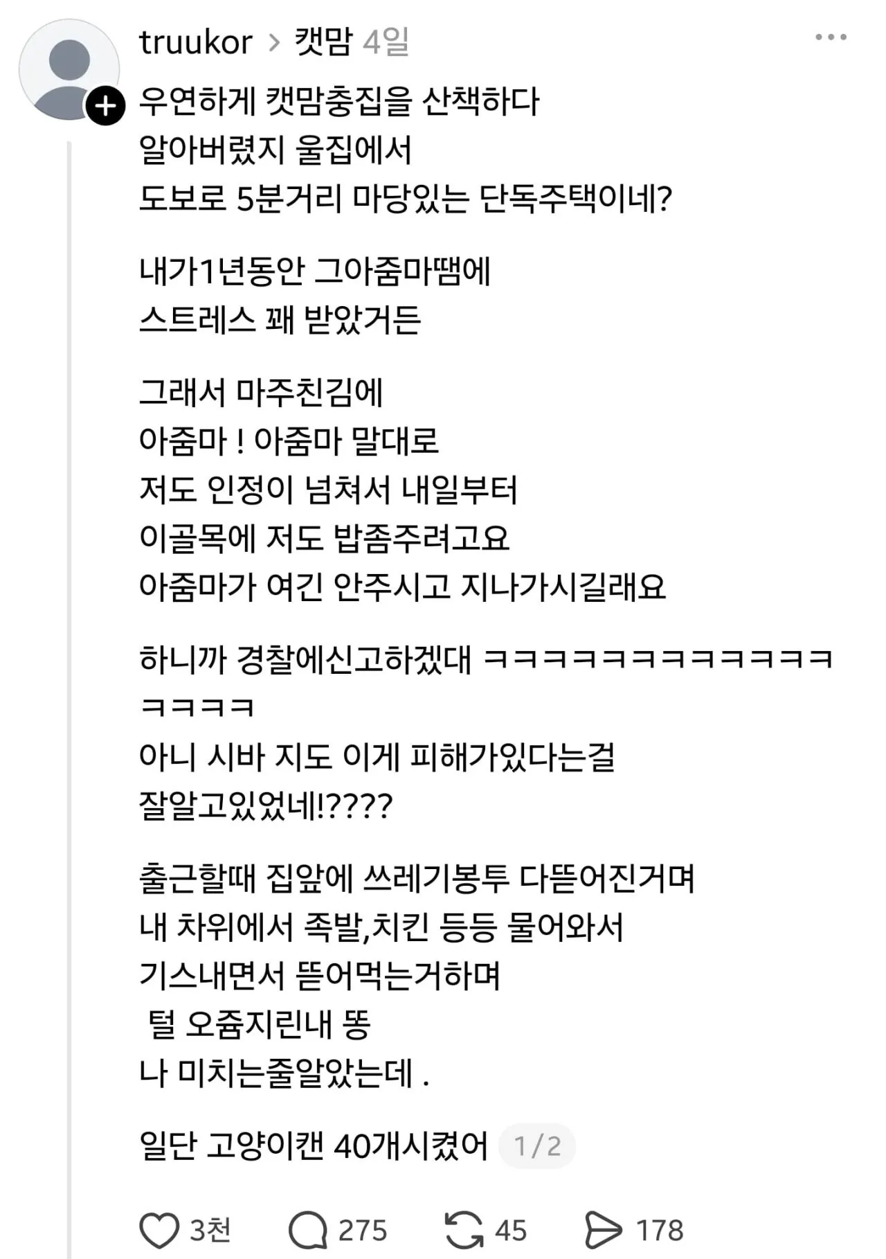 1000038514.jpg 임자 제대로 만난 캣맘 ㅋㅋㅋ