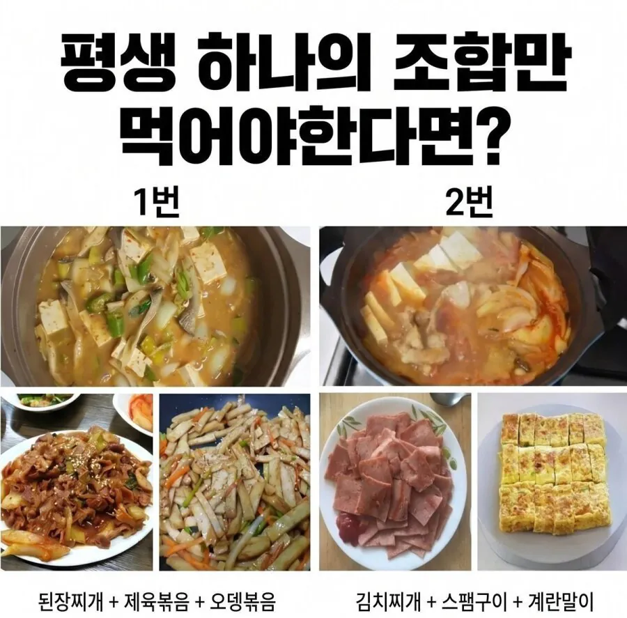 평생 하나의 조합만 먹어야한다면.webp