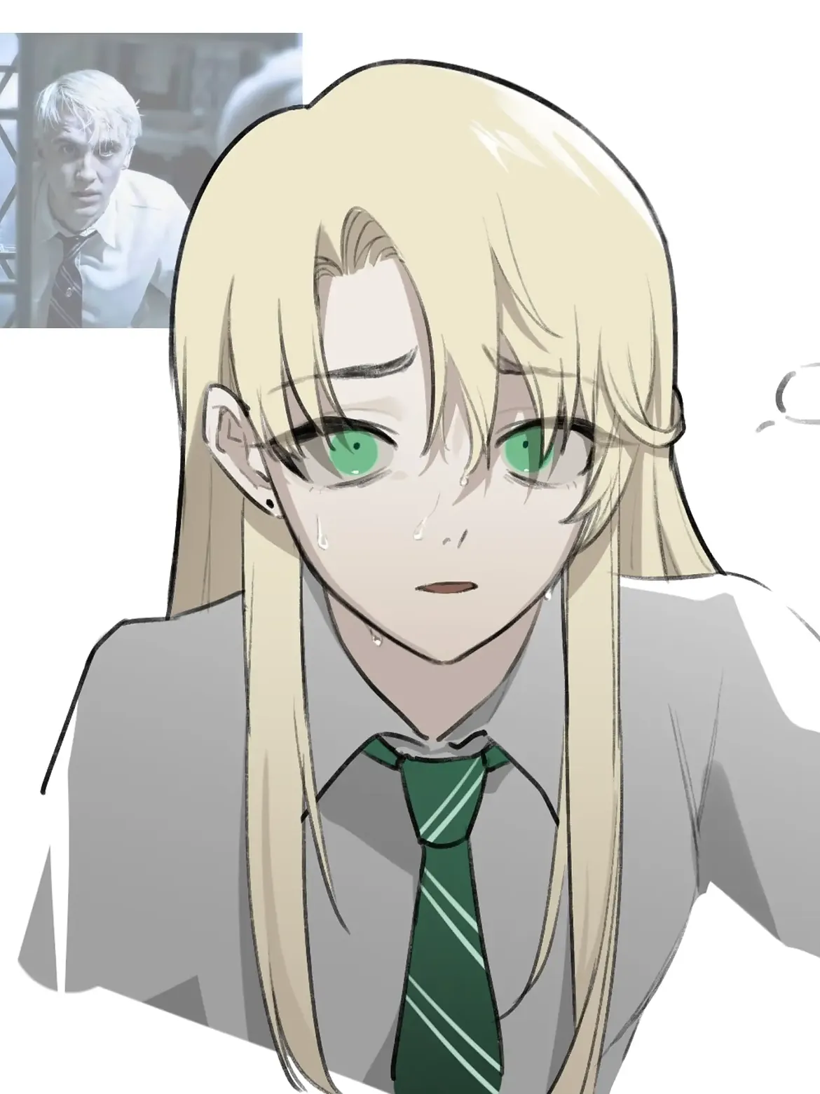 Drawings of scenes featuring a Female Draco Malfoid from the movies cr- take, gaueaul, fernrain-6.webp